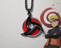 Naruto Itachi Sasuke Kakashi Sharingan Anime Necklace – Black Metal Pendant with Chain |