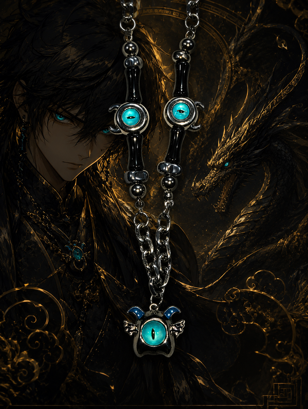 Dragon Eye Gothic Pendant Necklace