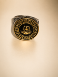 Luxury Medusa Greek Pattern Statement Ring for Men | Vintage Gold & Silver Designer Fashion Ring | Premium Party & Casual Jewelry